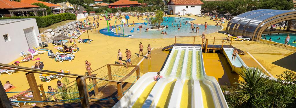 Toboggans du camping Mimizan Plage